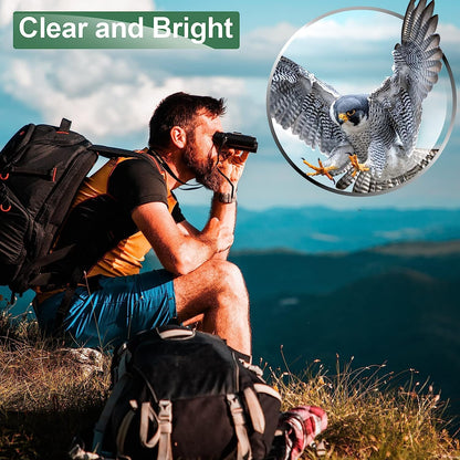 Ghime Binoculars for Long Distance 8x21 Compact Binocular Small Clear View, Easy Focus Lightweight Portable Binoculars for Bird Watching, Travel, Concert