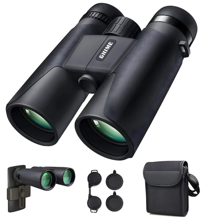 Ghime Binoculars for Long Distance, Professional Binocular for Bird Watching, Trekking and Range 2000 Meter, Zoom-12x42, Adjustable Lens for Clear Vision with Storage Bag and Phone Adapter (12 x 42)