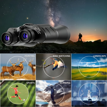 Ghime Binoculars for Long Distance, 7x50 Ultra HD Binocular for Bird Watching, Wildlife and Range 2000 Meter with Phone Adapter, Storage Bag, Wide Eyepiece and Bright BAK 4 Glass